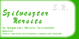 szilveszter mersits business card